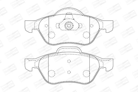 Колодки тормозные дисковые передние Renault Laguna (II,III), Twingo II (CHAMPION 573016CH