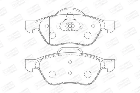 Колодки гальмівні дискові передні Renault Laguna (II,III), Twingo II CHAMPION 573016CH