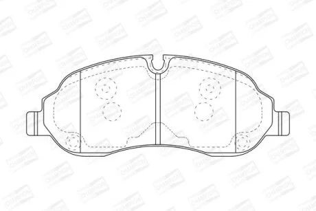 Колодки гальмівні дискові передні (з болтами та датчиками) Ford Transit (13-) CHAMPION 573438CH