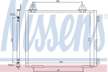 Радіатор кондиціонера NISSENS 94327