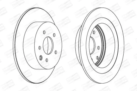 Диск гальмівний задній (кратно 2) Nissan Juke (10-19), Qashqai I, Teana (I,II,III) CHAMPION 562576CH