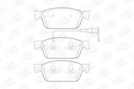 Колодки гальмівні дискові передні VW T5, T6 CHAMPION 573330CH