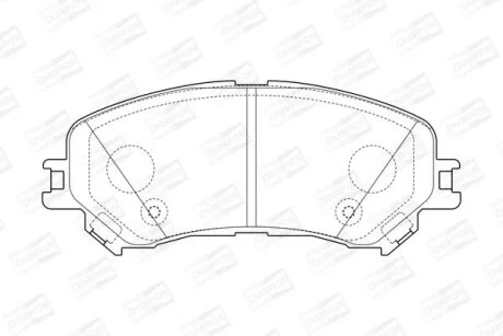 Колодки гальмівні дискові передні Renault Espace V, Megane IV, Scenic IV CHAMPION 573673CH