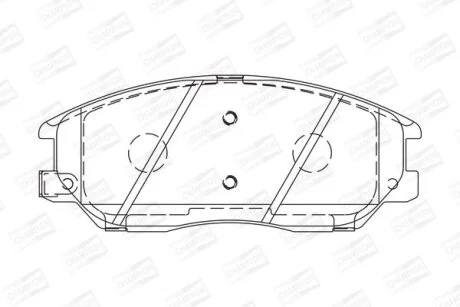 Колодки гальмівні дискові передні Hyundai Terracan (03-06)/ SsangYong Rexton/Rexton II CHAMPION 572518CH