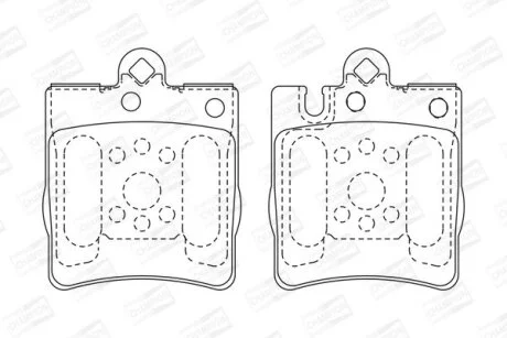 Колодки гальмівні дискові задні MB C-Class (W203), CLK (C209) CHAMPION 571988CH