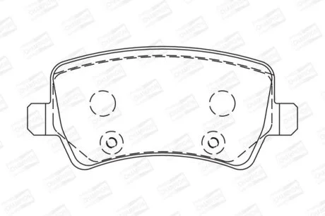 Колодки гальмівні дискові задні Land Rover Freelander 2/ Volvo V60 I, S80 II, S60 II, XC70 II CHAMPION 573250CH