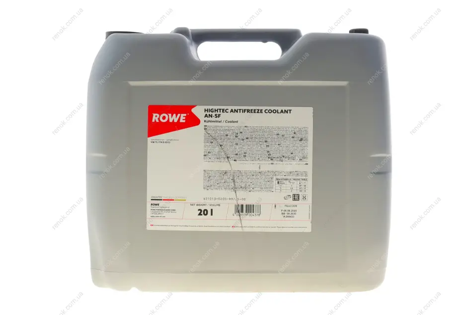 Антифриз HIGHTEC ANTIFREEZE COOLANT AN-SF (20L) ROWE 21013-0200-99 (фото 1)