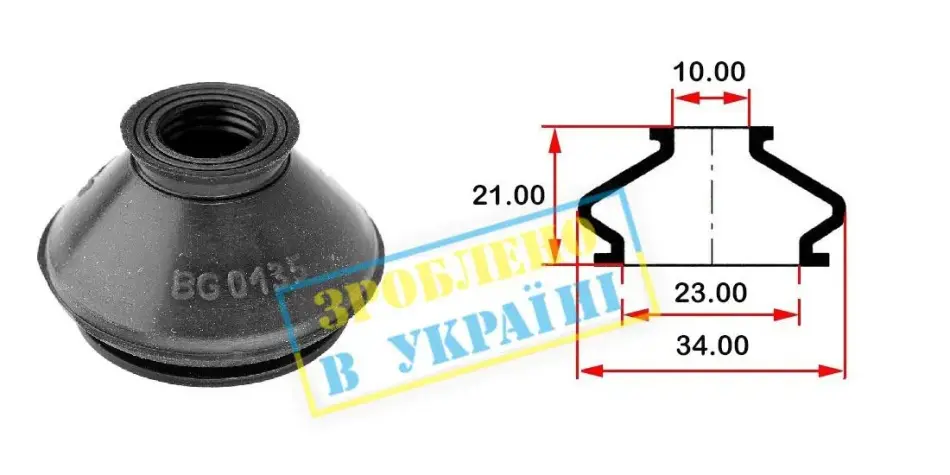 Пильовик кульової опори BELGUM PARTS BG0135 (фото 1)