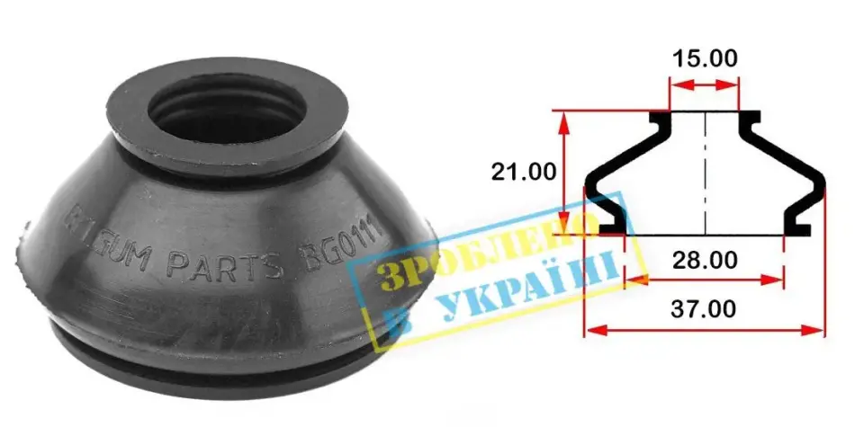 Пильовик кульової опори BELGUM PARTS BG0111 (фото 1)