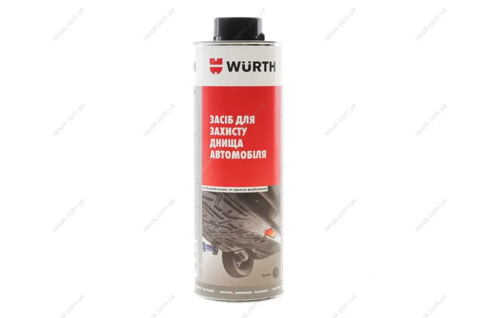 Засіб для захисту днища автомобіля, рідина, чорний, 1000 ml {арт. } WURTH 0892072 (фото 1)