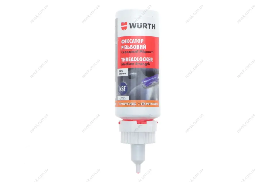 Фіксатор різьбовий, середньої міцності, DOS-Sys., 50 g {арт. } WURTH 0893243050 (фото 1)
