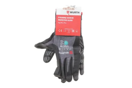 Рукавиці захисні TIGERFLEX PLUS, нейлон, покриття нітрил, пара, р.7 {арт. } WURTH 0899411017