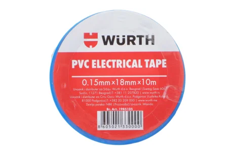 Ізоляційна стрічка PVC, синя, 18мм/10м {арт. } WURTH 1985105