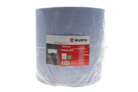 Очищувальний папір синій 3-х шаровий рулон /1000 серветок WURTH 0899800823