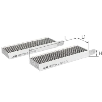 Фільтр салону к-т 2 шт ALPHA FILTER AF5273A-2