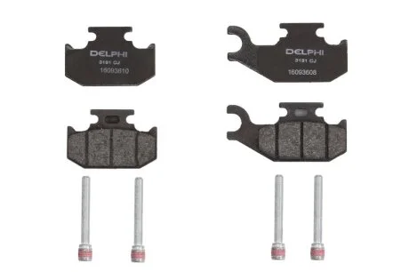 Комплект гальмівних колодок передн, RENAULT TWIZY Electric 04.12- Delphi LP3191