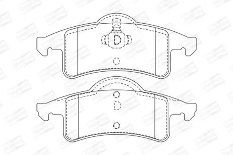 Гальмівні колодки зад. Cherokee/Grand Cherokee (99-10) CHAMPION 573374CH