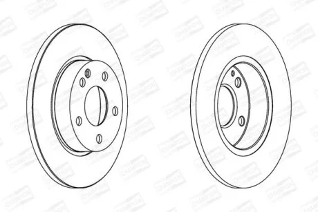 Гальмівний диск перед. MB W169 04-12 (276x12) компл. 2шт CHAMPION 562309CH