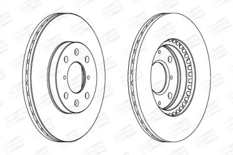 Гальмівний диск перед. AGILA B/SWIFT 05- компл. 2шт CHAMPION 562456CH