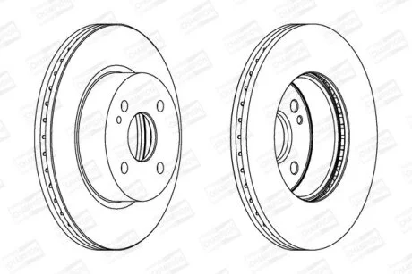 Гальмівний диск перед. MAZDA 2/MX-5 IV (ND__) 07- компл. 2шт CHAMPION 562564CH