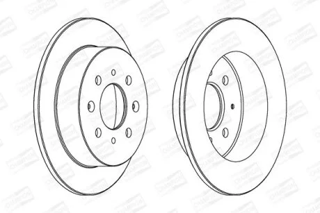 Гальмівний диск задн. CIVIC VI 95-01 компл. 2шт CHAMPION 562016CH