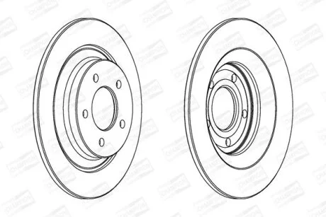 Гальмівний диск задн. MAZDA 5 (CR) 05-10 компл. 2шт CHAMPION 563038CH