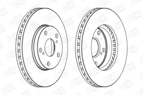 Гальмівний диск Avensis/Camry/Previa компл. 2шт CHAMPION 561676CH