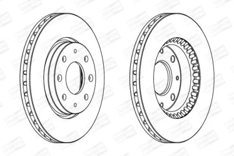 Гальмівний диск пер. Cerato/Spectra 04- компл. 2шт CHAMPION 562794CH