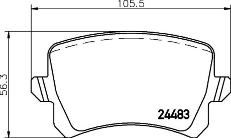 Колодки гальмівні HELLA 8DB355025331
