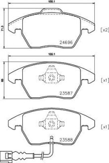 Колодки гальмівні HELLA 8DB355023161