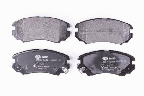 Колодки гальмівні дискові; передня вісь HELLA 8DB355010991