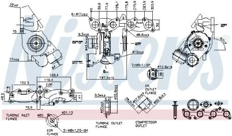 Турбіна CHRYSLER SEBRING (2007) 2.0 NISSENS 93253
