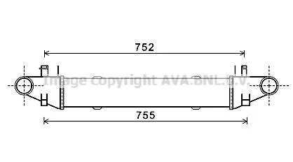 AVA DB Інтеркулер W204 C180/200CDI 07- AVA COOLING MSA4557