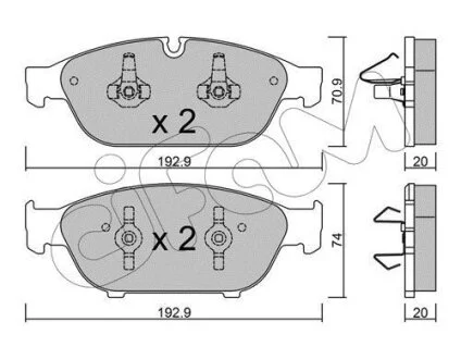 CIFAMAUDI Гальмівні колодки передн. A6 C7 11-, A7 10- CIFAM 822-953-0