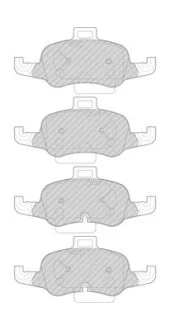 Комплект гальмівних колодок передн, AUDI TT 2.0/2.0D 07.14- FERODO FDB4996