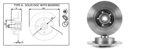 Диск гальмівний задній (кратно 2) Renault Laguna II (01-07) (шт.) APLUS 61531BAP
