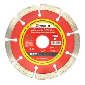 Диск відрізний алмазний, D230x22,23 mm, RED LINE {арт. } WURTH 1668700230