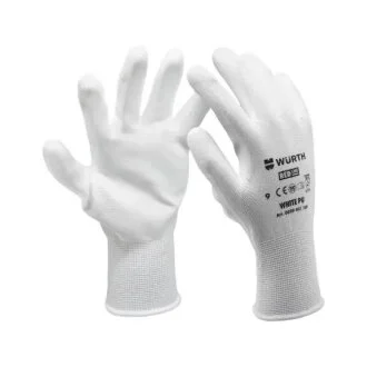 Рукавиці захисні White PU, розмір 10, 12 пар в упаковці, RED LINE {арт. } WURTH 0899401110012