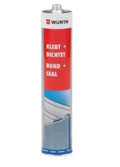 Клей-герметик K+D, комбінований, поліуретановий, сірий, 300 ml {арт. } WURTH 08901002