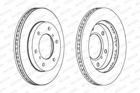 Гальмівний диск FERODO DDF1384C
