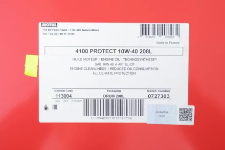 Олива моторна 4100 Protect 10W40 208L MOTUL 397832