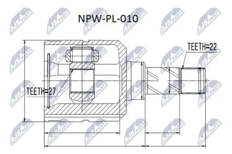 ШРУС зовнішній NTY NPWPL010