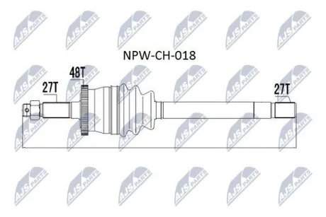 Піввісь NTY NPWCH018