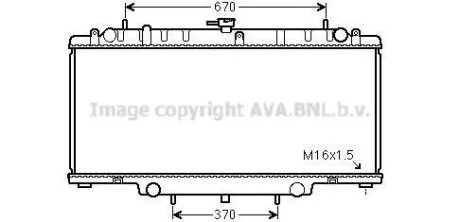 AVA NISSAN Радіатор охолодження двиг. PATROL GR V 2.8, 3.0 TD 97- AVA COOLING DNA2394
