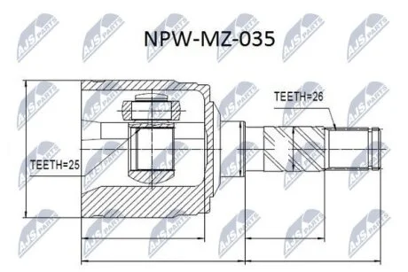 ШРУС NTY NPWMZ035