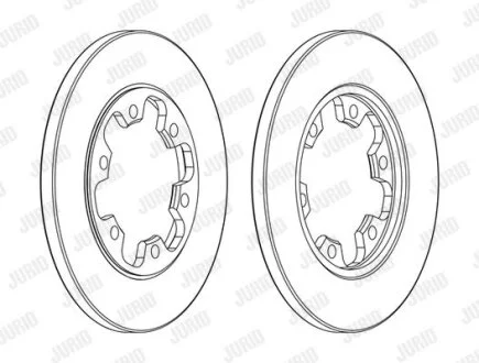 FORD диск гальм. задн. TRANSIT 15- Jurid 563139JC