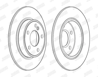 DB диск гальмівний задн. A176 12- Jurid 562995JC