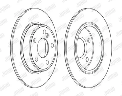 DB диск гальмівний задн. A176 12- Jurid 562995JC