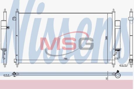 HONDA Радіатор кондиціонера (конденсатор) FR-V 1.7 04- NISSENS 940467