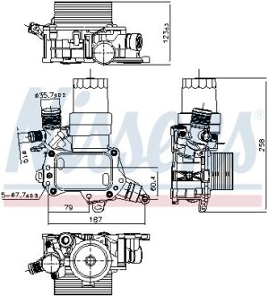 NISSAN Оливний радіатор (з корпусом) NV250 19-, QASHQAI II 13- NISSENS 91194